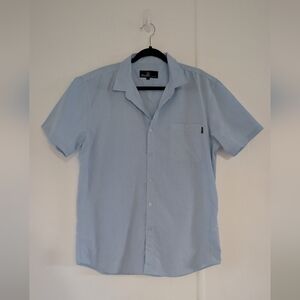 Sky Blue Casual Button-Down Shirt